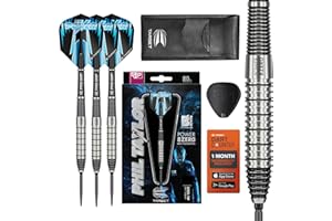 ‎TARGET DARTS Target Darts Phil Taylor Power 8-Zero 2 Steel Tip Darts, Dart-Set aus 80% Wolfram, 22G/24G/26G | Power 8 Zero Player Edition Darts mit Swiss Point Tips Fixed Points, Pro Grip Shafts, No.6 Dart Flight