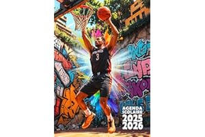 Agenda scolaire 2025-2026 Basket Journalier 1 jour par page Petit format 12x17 Garçon passionné de Basketball: Collège, lycée, étudiant, primaire - 1 page par jour - Sport - Basketteur - Original