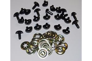 celloexpress Black Cat/Triangle Noses 12mm x 9mm Metal Backs - Teddy Bear & Soft Toy Making Detailed Noses - Pack of 25