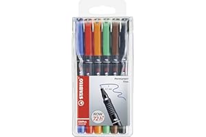 ‎STABILO STABILO - Folienstift - OHPen universal - permanent fein - 6er Pack - mit 6 verschiedenen Farben