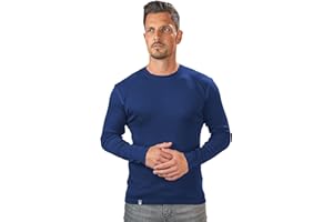 ALPIN LOACKER Polo Homme Manches Longues en Laine Mérinos - Pull de Leger, Respirant, Sechage, Thermique | Tee Shirt Manche Longue de Randonnée Camping Cycle Fitness Course
