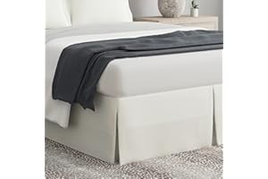 Bed Maker's Never Lift Your Mattress Wrap Around Bed Skirt Classic Style Low Maintenance Wrinkle Resistant Fabric Traditional 14 Inch Drop Length, California King, Ivory