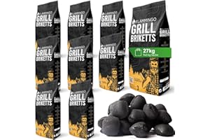 BELKO 27 kg Grillbriketts (9 x 3 kg Säcke) Grillkohle Holzkohle Holzkohlebriketts Holzkohlegrill Grill