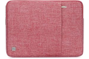 NIDOO 14 Pouces Housse Pochette de Protection Ordinateur Portable Sacoche Imperméable pour 15" Microsoft Surface Laptop 3/14" Chromebook S330 / ThinkPad T490s T495 T495s /14" Dell Latitude 14, Rouge