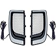 Kuryakyn 5064 Motorcycle Lighting Accessory: Tracer LED Running Light/Turn Signal Fairing Lower Grills for 2014-20 Harley-Davidson Motorcycles, Satin Black, 1 Pair, One Size