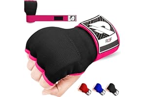 R2F RIGHT TO FIGHT R2F Gel Fasce Boxe Sottoguanti Boxe Interni Bende, 70cm Elastico Lunghe Polsiere Guantoni Boxe Pugno Imbottita Protezione Guantoni da allenamento Muay Thai Kickboxing Arti Marziali Sacco da Box guanti