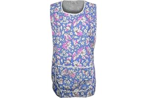FASHION REVIEW New Ladies Womens Flower Printed Work Kitchen Cleaning Cooking Apron Overall