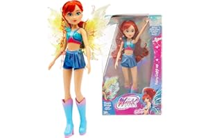WINX CLUB Winx – Bloom Fata Ali Luminose, Bambola 27 cm, Look da Fata del Fuoco, Snodata, Giocattolo per Bambina e Bambini dai 4 Anni in su