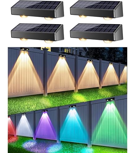 4 Lampes Solaires Coquillage AGPTEK - Éclairage 360° Transparent, IP65, Panneau Incliné