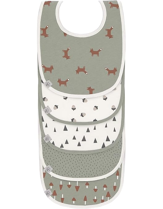 Set 5 Bavaglini Per Bambini - Impermeabili, Cotone Biologico, Chiusura A Velcro - Foto 9