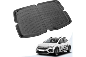 GIUD Dacia Sandero 3/Sandero Stepway 3 III 2021 2022 2023 2024 Tappetino per bagagliaio, Facile da pulire Resistente ai graffi, Materiale TPE Tappeti Accessori Dacia Sandero 3 (Superiore del Bagno)
