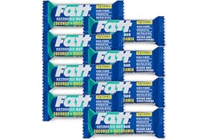 Fatt (aka Fattbar) Ketogenic Nut Bars (Coconut & Macadamia, 8-Pack) | New Name - Same Keto Bars | 3g Carbs | Super Fats Natural Keto Snacks | Low Carb, High Fibre, Low Sugar, Sweetener Free, Vegan