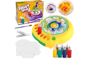 Hewaurorion Paint Spin Art Machine Kit für Kinder, Kunst & Handwerk, Mal Spin Art Spielzeug-Kits für Jungen und Mädchen im Alter von 6, 7, 8 und 9 Jahren (Gelb)