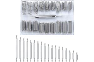 YiPHomn 360 Stück Federstege Uhrmacherwerkzeug, Edelstahl Uhrenarmband Link Pins, Uhrenarmband Werkzeug Reparaturset, mit Lineal Federstegwerkzeug Uhrenwerkzeug