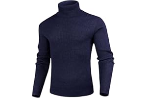 Sykooria Maglione Dolcevita Uomo Invernale Maglioncino a Collo Alto Manica Lunga Maglioni Lupetto Pullover Slim Fit a Costine Maglia Sweater S-XXL