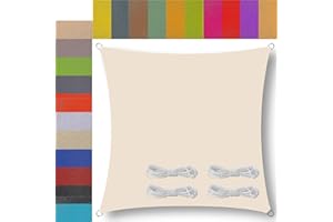 Ufamiluk sonnensegel wasserdicht rechteckig 1.5x2m sonnensegel Balkon Regenschutz 95% UV Schutz Windschutz Überdachung Plane für Garten Terrasse Outdoor Camping Patio Schwimmbad Nicht-gerade Weiss