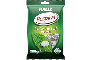 Halls Respiral Caramelos Sabor Mentol, Sin Gluten, Bolsa de 350 gr
