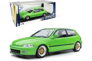 Solido Honda Civic EG model car 1:18 JDM Collectible model Green