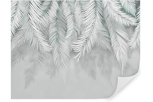 GENERIC Tapeko - Carta da parati jungle, tropicali, fotomurali premium 400x280 cm, stile 3D giungla, tropici, palme, foglie, alberi, carta da parati 3d per camera letto, soggiorno, u48556v3