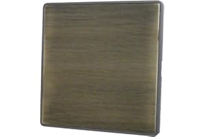 G&H BRASSWARE Screwless Antique Brass Single Blank Plate - LAB31