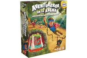 SPIN MASTER GAMES JUEGOS DE MESA - AVENTUREROS EN LA ARENA - Juego de Mesa Familiar para Niños y Adultos con Arena Cinética de Kinetic Sand - 2-4 jugadores - 6067020 - Juego de Mesa 4 años +