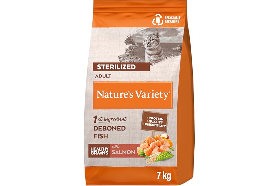 Nature's Variety Healthy Grains Pienso para Gatos Esterilizados con Salmón Noruego - 7kg