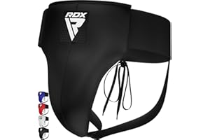 RDX Groin Guard for Boxing, Muay Thai, Kickboxing and MMA Fighting, Maya Hide Leather Abdo Gear for Martial Arts BJJ Training, Jockstrap Abdominal Protector for Karate and Taekwondo, Boys Youth