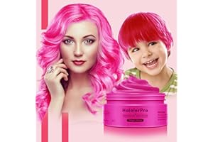 ‎HAIOLORPRO HaiolorPro Rosa Temporäre Haarfarbe Auswaschbar, Haarfarbe Wachs für Männer und Frauen, Haarmascara für Partys oder Cosplay, Haarfärbeprodukte ohne Unordnung (Rosa）