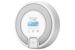 X-Sense Détecteur de Monoxyde de Carbone Autonome avec Affichage Numérique, Capteur Précis avec Une Durée de Vie de 10 Ans, Batterie Remplaçable, Conforme à la Norme en 50291, CO03D