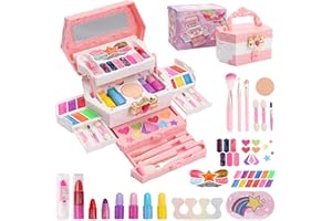 iFunLong Kids Makeup Sets for Girls, Washable and Safe Make Up Set Girls Toys, Childrens Princess Play Games Toys Presents, Princess Christmas Birthday for Age 3-12 Year Old Girl