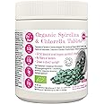 PINK SUN Organic Spirulina and Chlorella Tablets 500mg x 1000 Combined Tabs 50:50 Blend Gluten Free Non GMO Vegetarian Vegan Certified by The Soil Association Bulk Buy 500g
