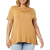 Amazon Essentials Maglietta a Maniche Corte con Scollo Rotondo, vestibilità Comoda (Taglie Forti Disponibili) Donna