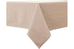 BALCONY & FALCON Mantel Rectangular con Aspecto Lino Mantel Impermeable Mantel Antimanchas para Interior Exterior Jardín Restaurante y Decoración
