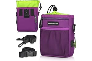 WALDSEEMÜLLER Sac de Dressage pour Chien, Pochettes à Friandises de Nourriture Traiter, Poches de Formation d'animal avec Clip Ceinture Ajustable