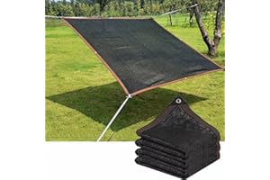QOFLY Filet d'ombrage - Protection UV - 2 x 6 m - Noir - pour Balcon, Jardin - avec 90% - 95% - Effet d'ombrage - Tissu Solaire - Résistant à la température - Brise-Vue