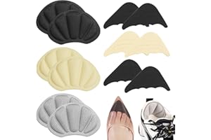 LEIKEDUN 6 Paia Inserti e Proteggi Tallone Regolabili, Cuscinetto Punta Scarpe, Impugnature per Tallone, Solette per Ridurre Numero, Comodi Salvatallone (A)