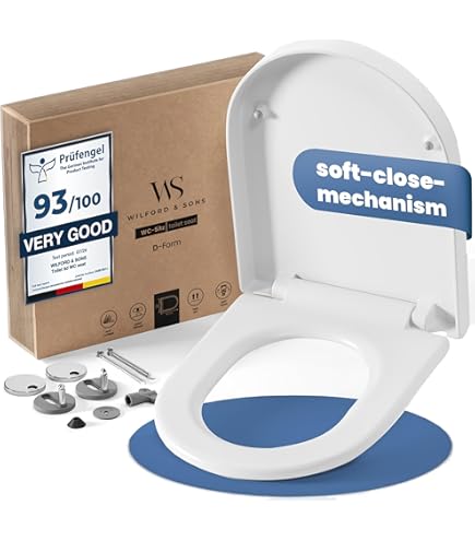 Antibacteriële wc-bril met softclosemechanisme, bevestiging Antibacteriële wc-bril met softclosemechanisme, bevestiging