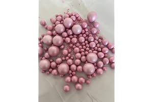 CAKE N BAKE Metallic/Shimmer Balls Edible Cupcake Cake Topper Sprinkles (90G Tub) (Pink Shimmer Mix)