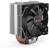 be quiet! – Refroidisseur de processeur Pure Rock TDP 150W en aluminium brossé, technologie HDT