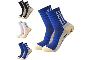 Okdance Grip Football Socks 3 Pairs Grip Soccer Socks for Kids Boy Anti Slip Athletic Socks Non Slip Pads for Basketball Baseball Football Sports Sock