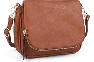 GLITZALL Small Crossbody Bag for Women PU Leather Over the Shoulder Purses and Flap Cross Body Handbags Multi Pockets