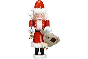 SEIFFENER VOLKSKUNST Rudolphs Schatzkiste Nußknacker Weihnachtsmann bunt HxBxT = 38x17x12cm NEU Weihnachten Seiffen Nutcracker Nüsse Erzgebirge Winter Dekoration Holzkunst Holz Weihnachtsmann Christmas Walnuss