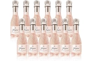 Freixenet Italian Sparkling Rosé Wine Mini Bottles (12 x 20cl) Elegant Blush Rosé (ABV 11.0%) Fruity Sparkling Wine Gift Set for Women | Iconic Pink Fizz | Rose Wine Case of 12 | Made in Italy