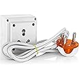 HI PLASST 16A Extension Board Single Socket-6 m Long Wire Cable| Box Extension Board for Washing Machine & Heavy Appliances | High Load Capacity