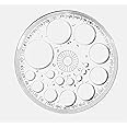 ISHARAA Protractor 360 Degrees Full Round with Circle Stencils (White, 12.5 cm)