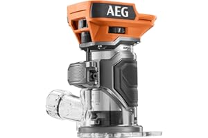 AEG - Affleureuse 18V BRUSHLESS, 15000 à 30000 tr/min, course de fraisage 36 mm, diamètre des pinces de serrage 6 mm (sans batterie) - BOF18BL3-0