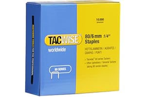 Tacwise 0381 Grapas para Tapicería Galvanizadas Tipo 80/6 mm, Paquete de 10.000