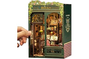 CUTEBEE Book Nook Kit - DIY Miniatur Haus Kit für Erwachsene, Jugendliche und Anfänger, DIY House Bibliothek Tiny House Bookshelf Decor 3D Puzzle, Geschenke für Familie, Freunde (Owl Bookstore)
