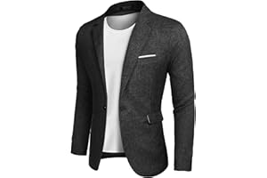 COOFANDY Herren Freizeit Sakko Sportlich Regular Fit Blazer Business Anzugjacke EIN Knopf