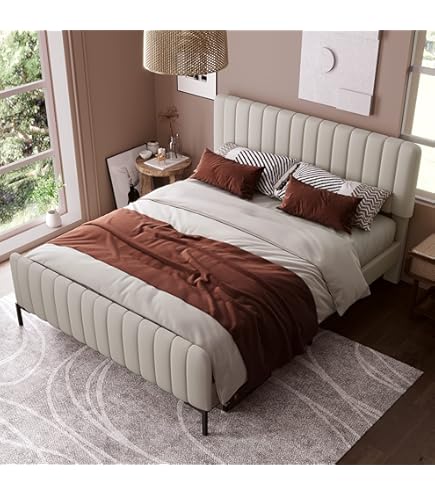 Letto A Piattaforma Zinus Omkaram 160x190 Cm - Testata Imbottita Blu - Foto 10